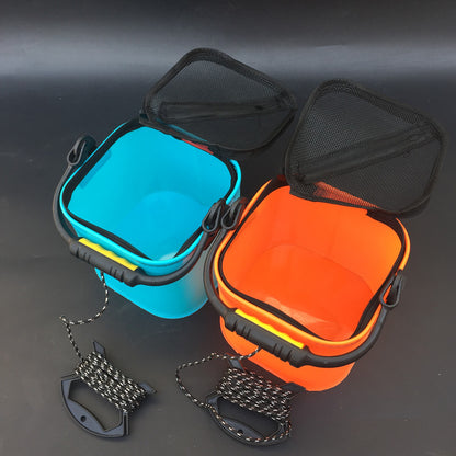 Hand-Held Folding Netted Portable Breathable Fish Bucket