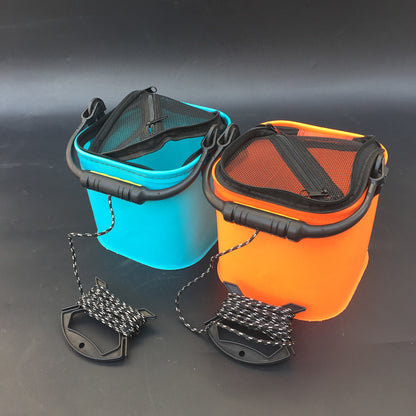 Hand-Held Folding Netted Portable Breathable Fish Bucket