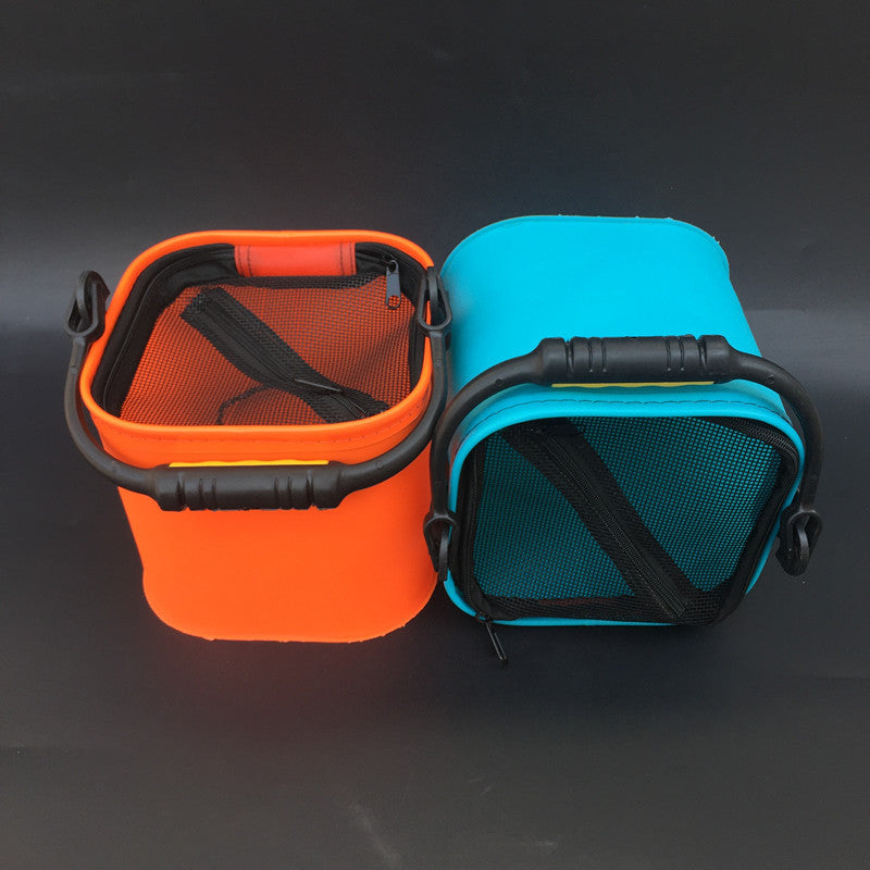 Hand-Held Folding Netted Portable Breathable Fish Bucket
