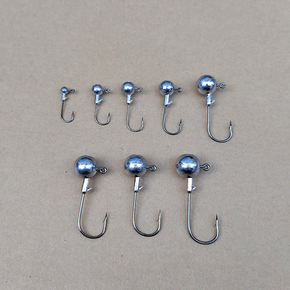 50 Natural Colored Lead-Head Hooks Per Bag